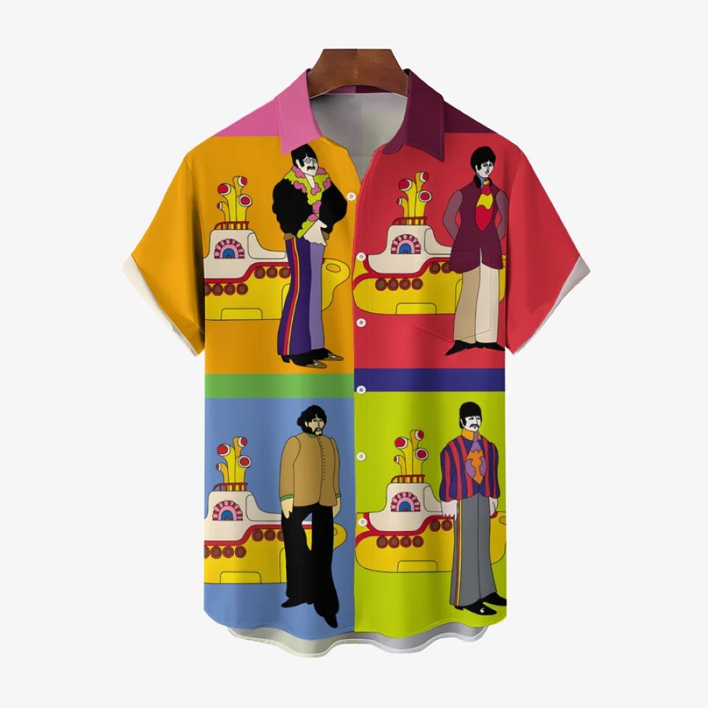 Music Casual Pocket Short Sleeved Shirt-Vacay Outfit