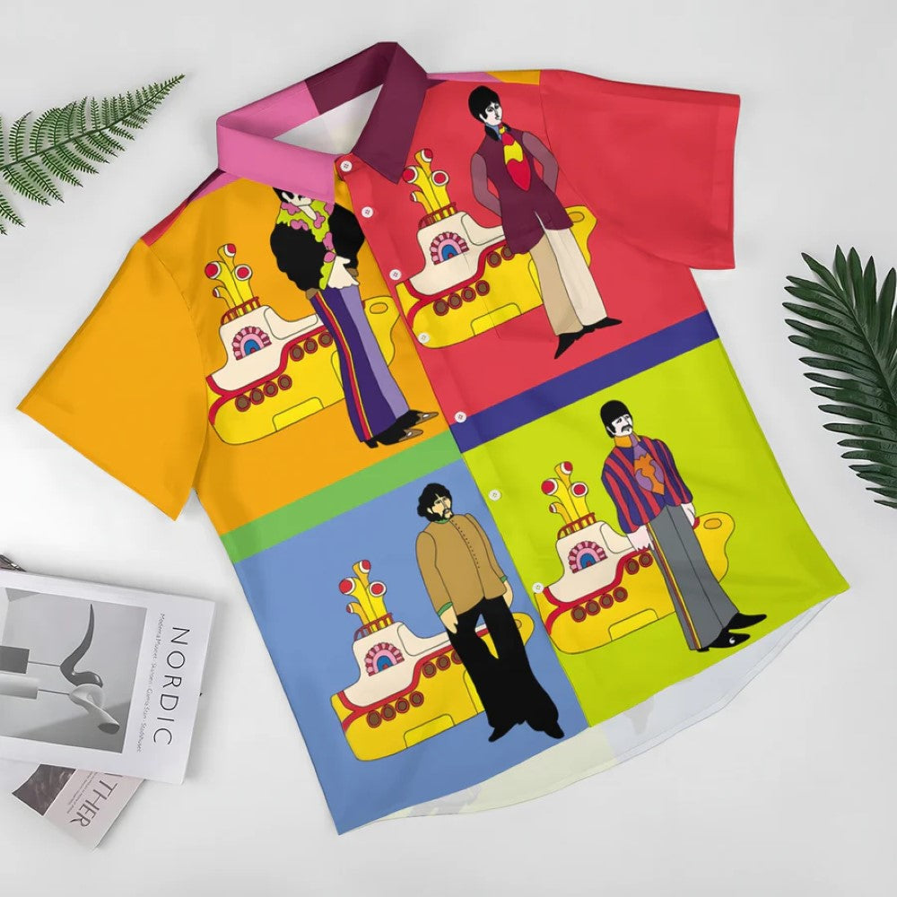 Music Casual Pocket Short Sleeved Shirt-Vacay Outfit