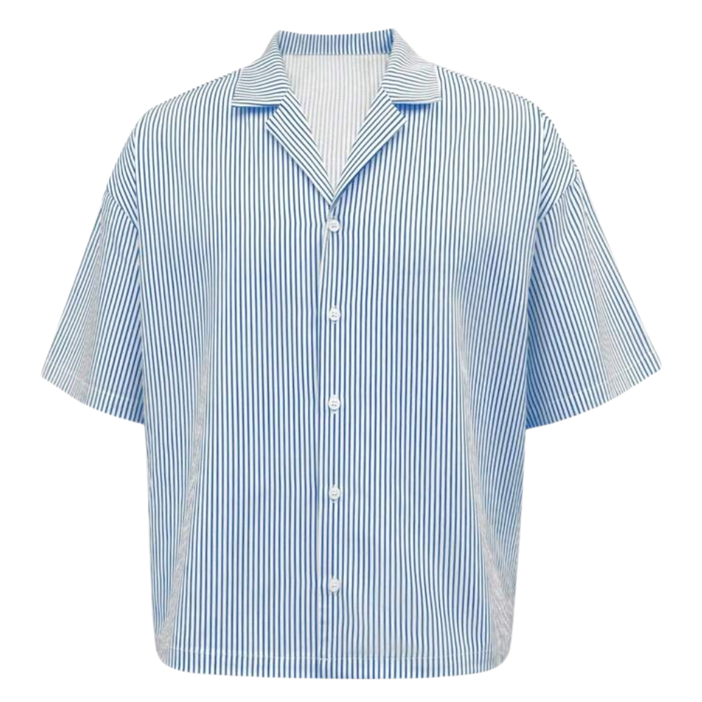 Striped Minimalist Casual Long Sleeve Button Up Shirt For Men