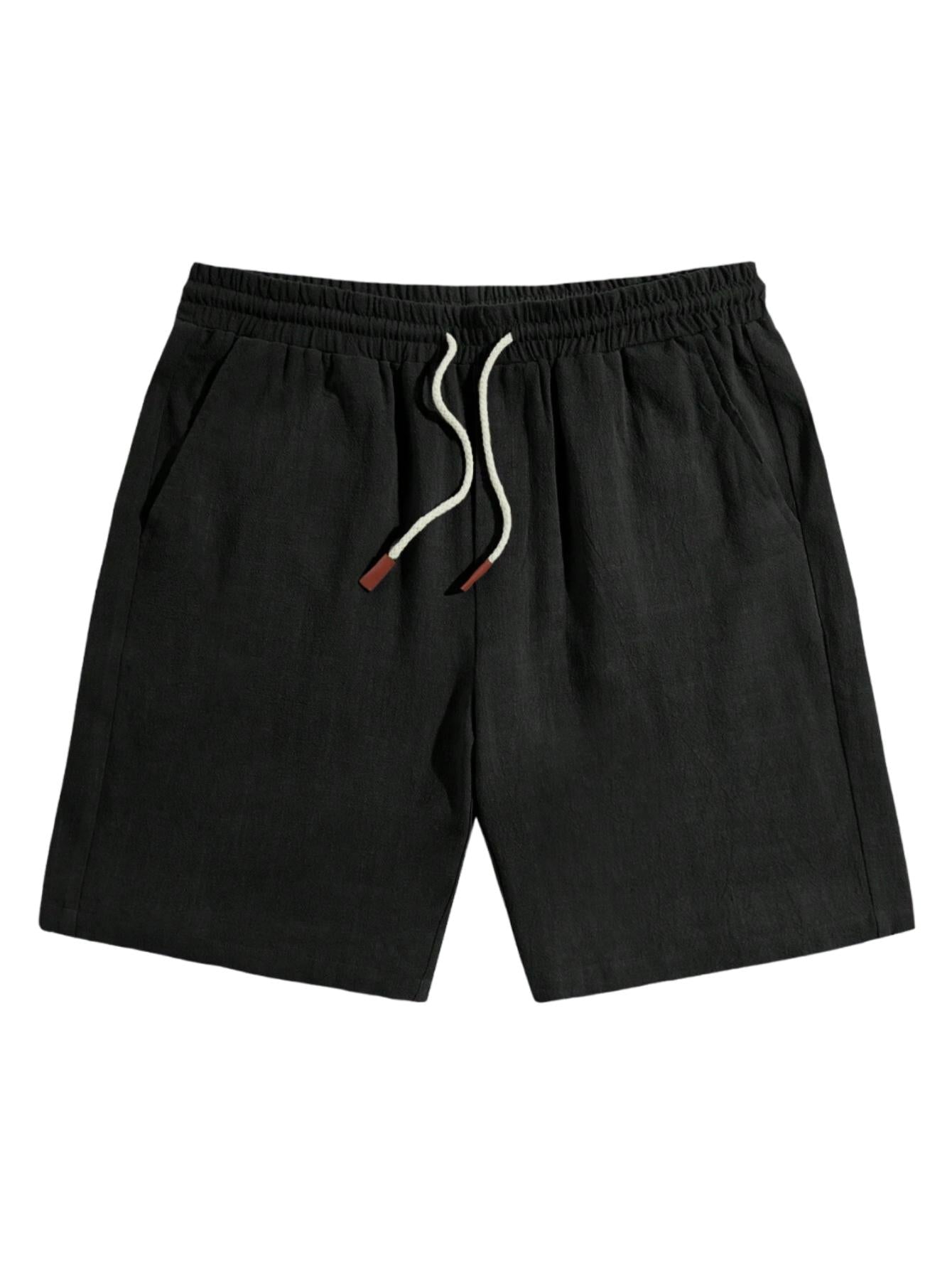 Natural Linen Shorts-Vacay Outfit