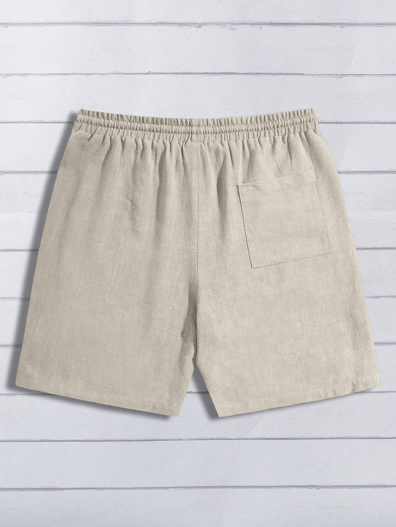 Natural Linen Shorts-Vacay Outfit