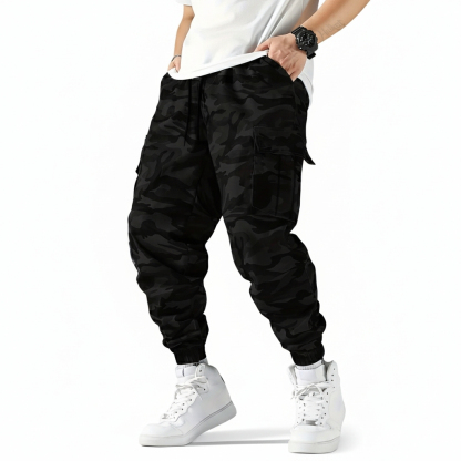 Outdoor Cargo Pants With Camouflage Pattern And Multiple Pockets For Men