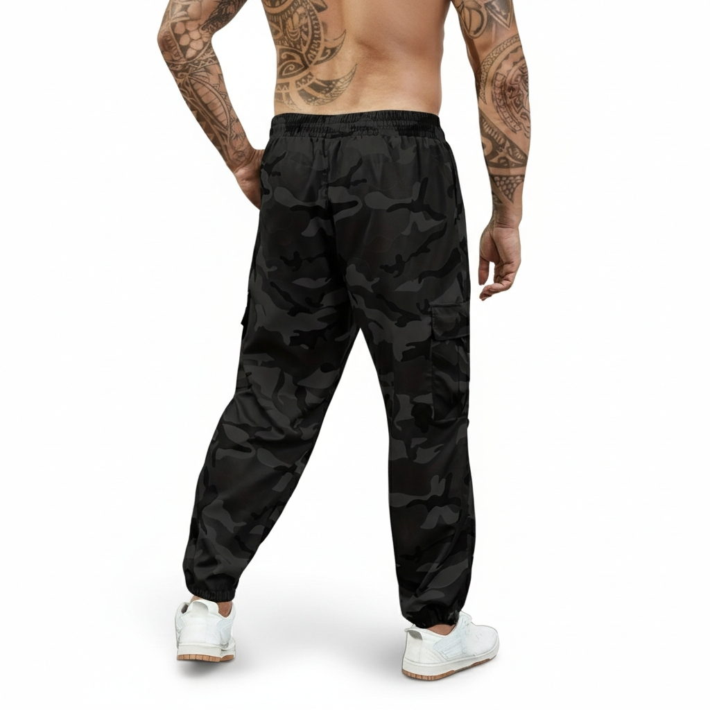 Outdoor Cargo Pants With Camouflage Pattern And Multiple Pockets For Men