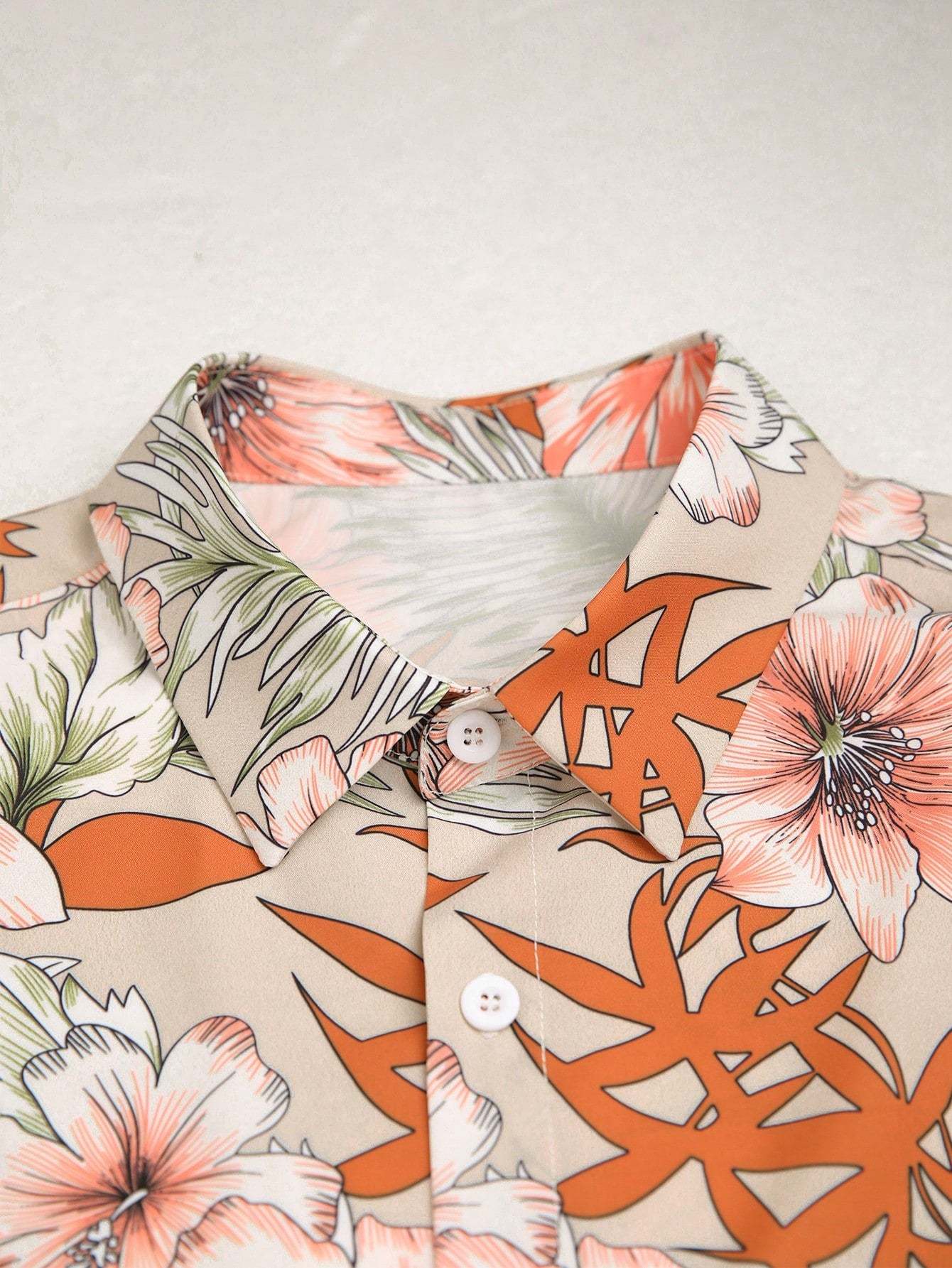 Tropical Harmony Shirt And Shorts Set-Vacay Outfit