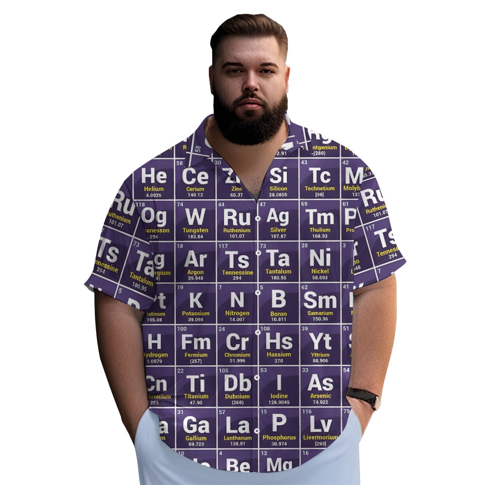 Periodic Table Of Elements Casual Short Sleeve Shirt-Vacay Outfit