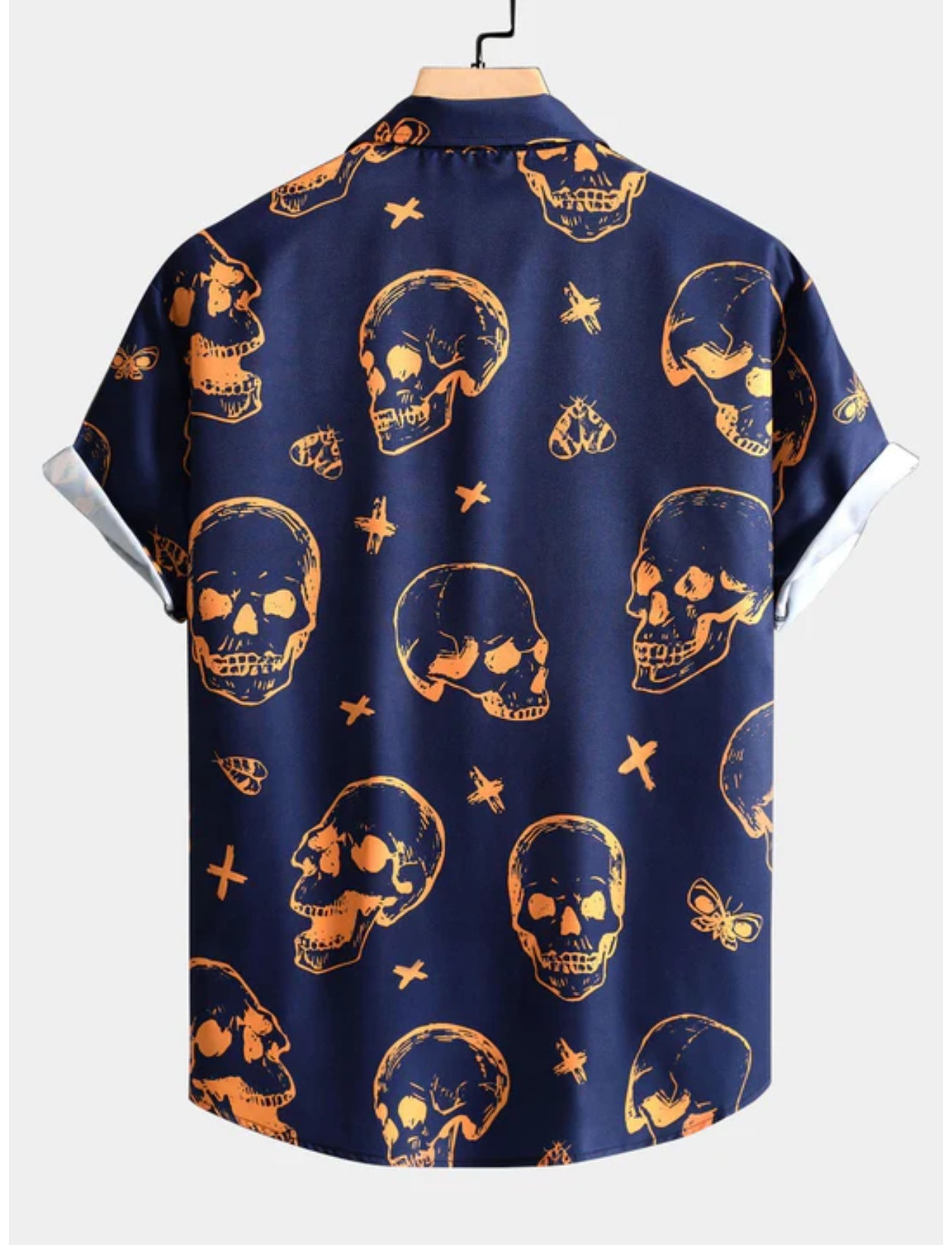 Printed Design Button Up Shirt-Vacay Outfit