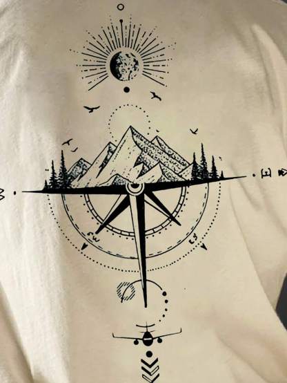 Printed Short Sleeve T Shirts-Vacay Outfit