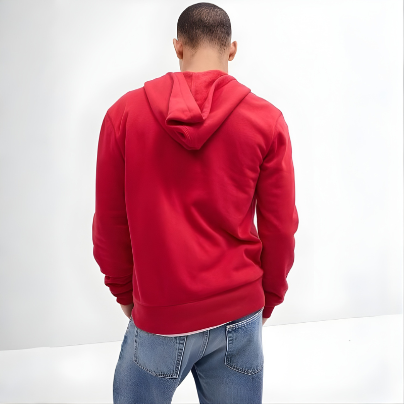 Men Hoodie Hooded Full Zip Sweatshirt