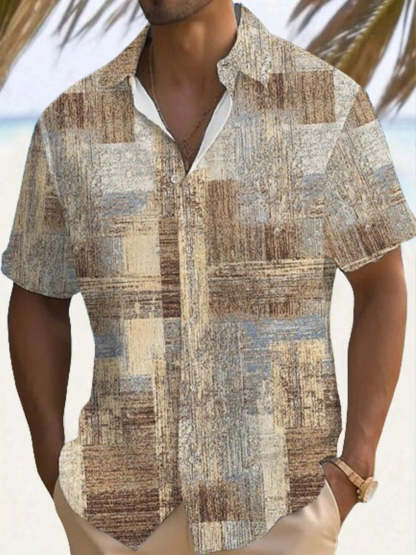 Retro Vacation Style Printed Casual Shirt-Vacay Outfit