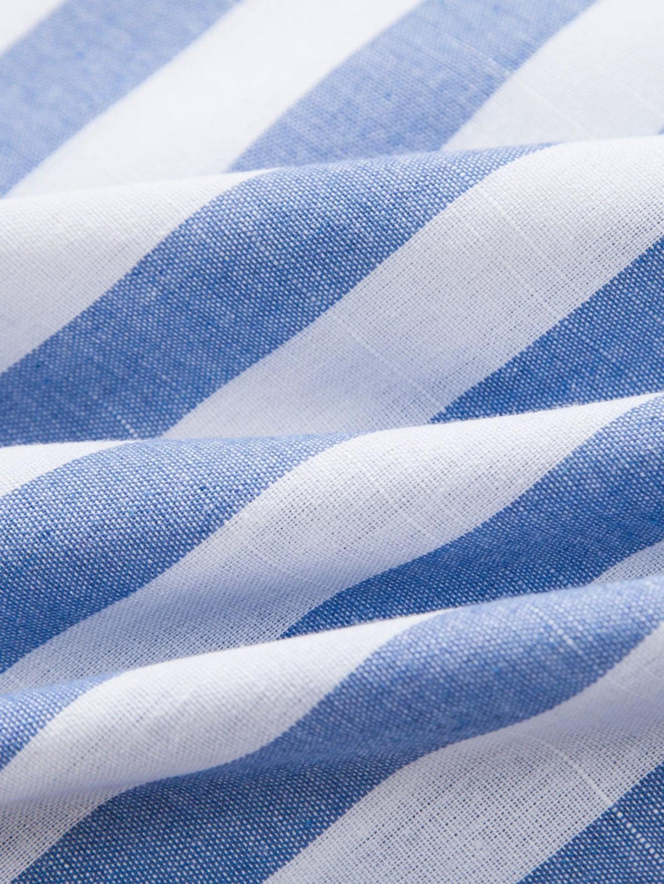 Seaside Escape Striped Shirt and Classic Pants Combo-Vacay Outfit