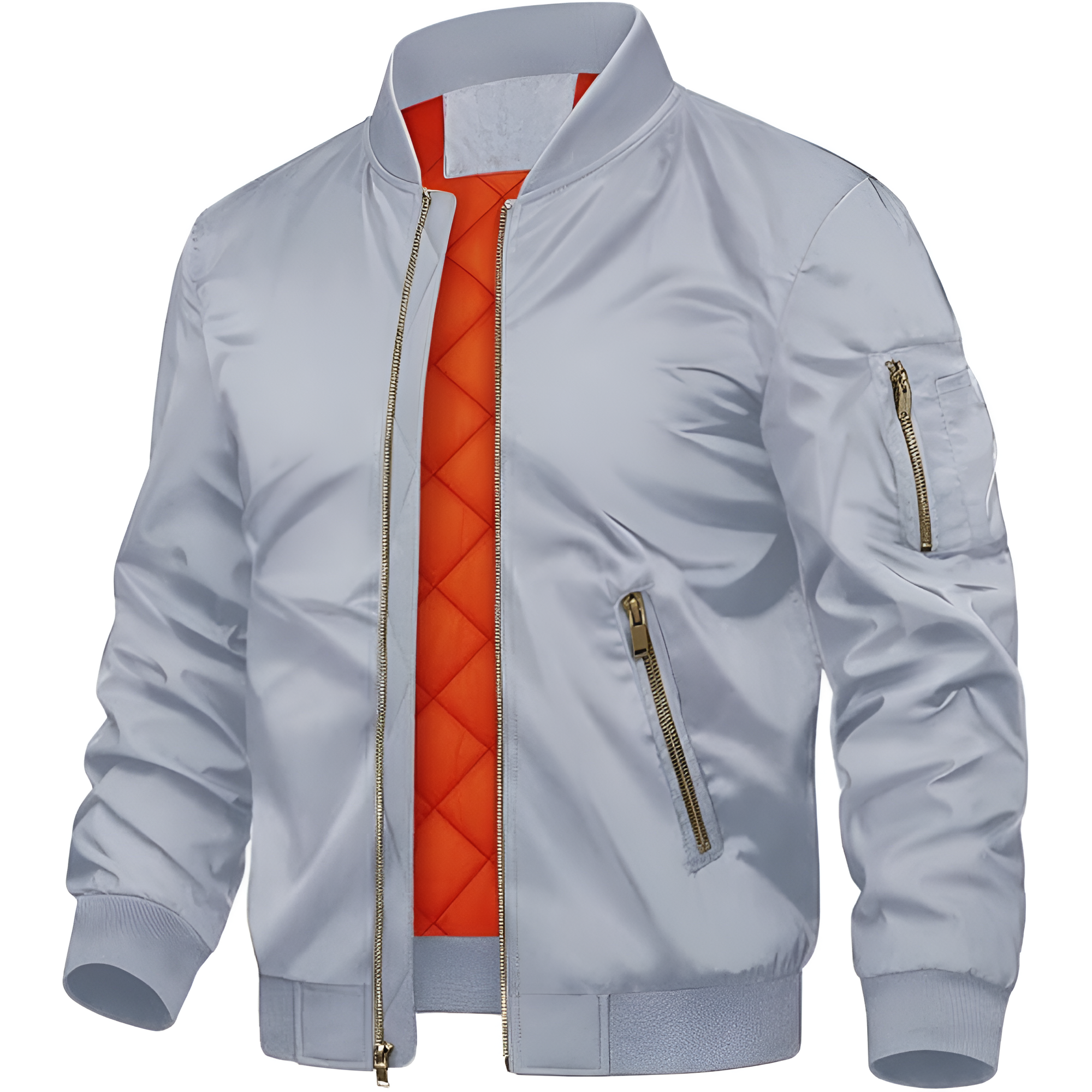 Men's Jackets-Bomber Jacket Fall Winter Warm Windbreaker Full Zip Casual Padded Coats
