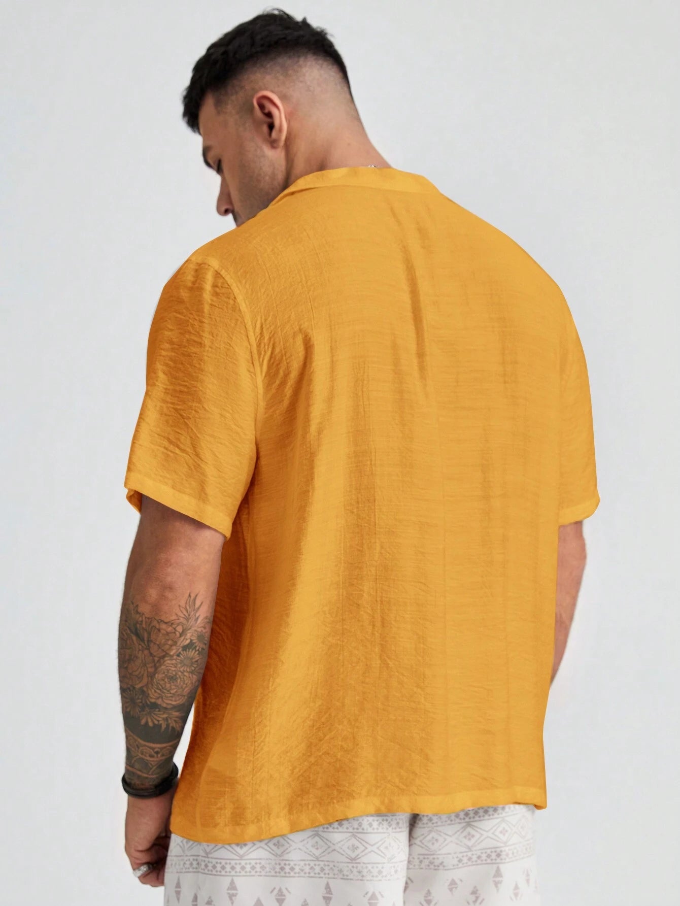 Short Sleeve Button Up Shirt-Vacay Outfit