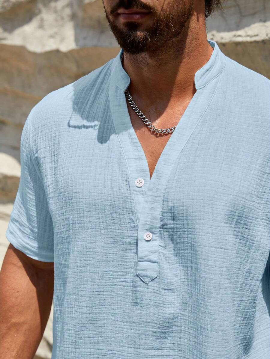Short Sleeve Regular Fit Shirts-Vacay Outfit