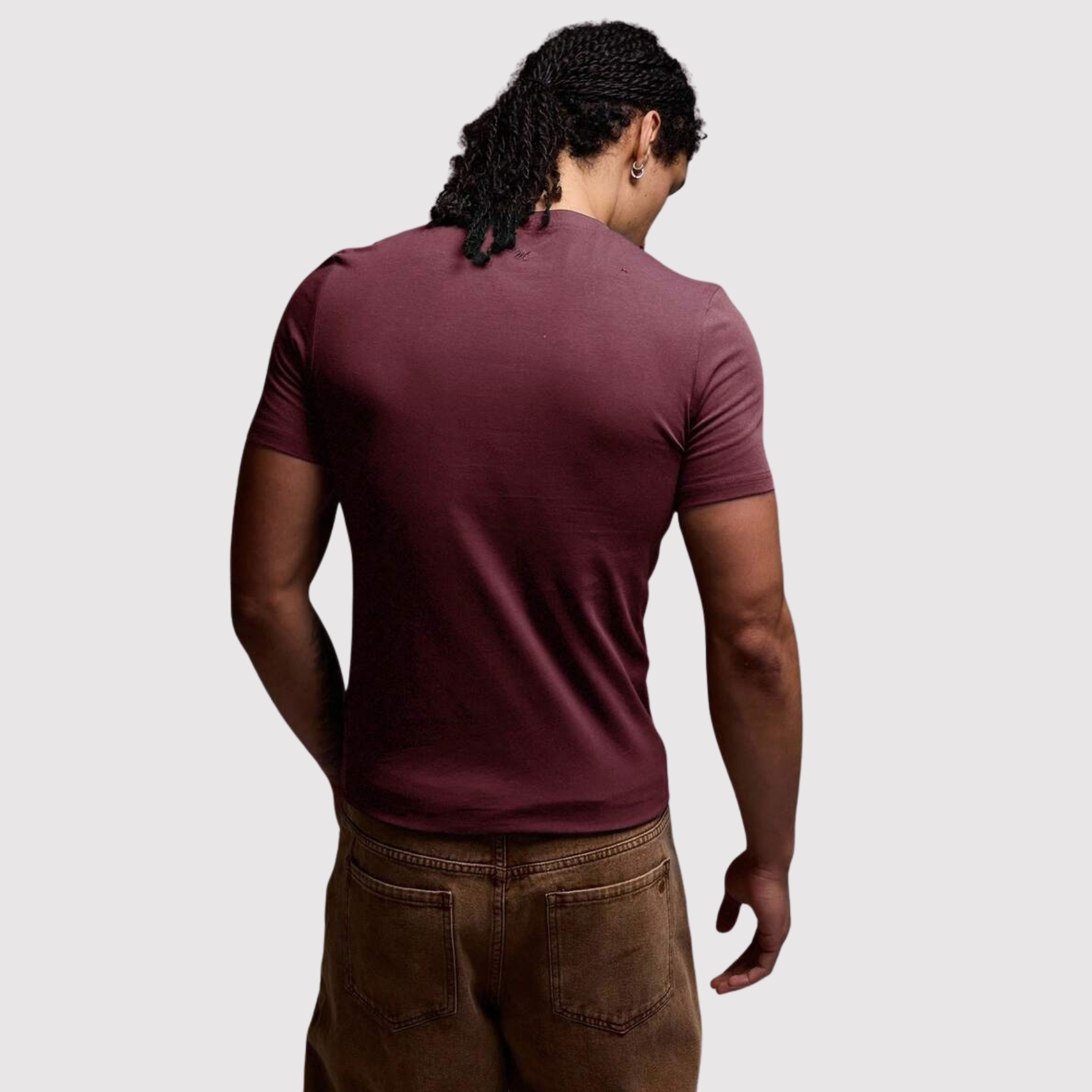 Smooth Knit Short Sleeve Crew T Shirt For Men