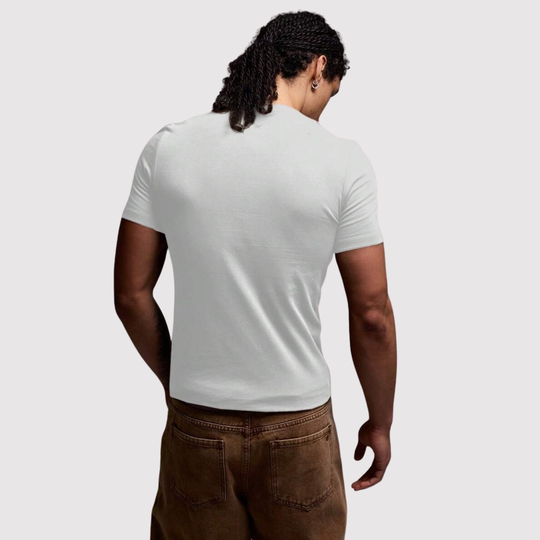 Smooth Knit Short Sleeve Crew T Shirt For Men