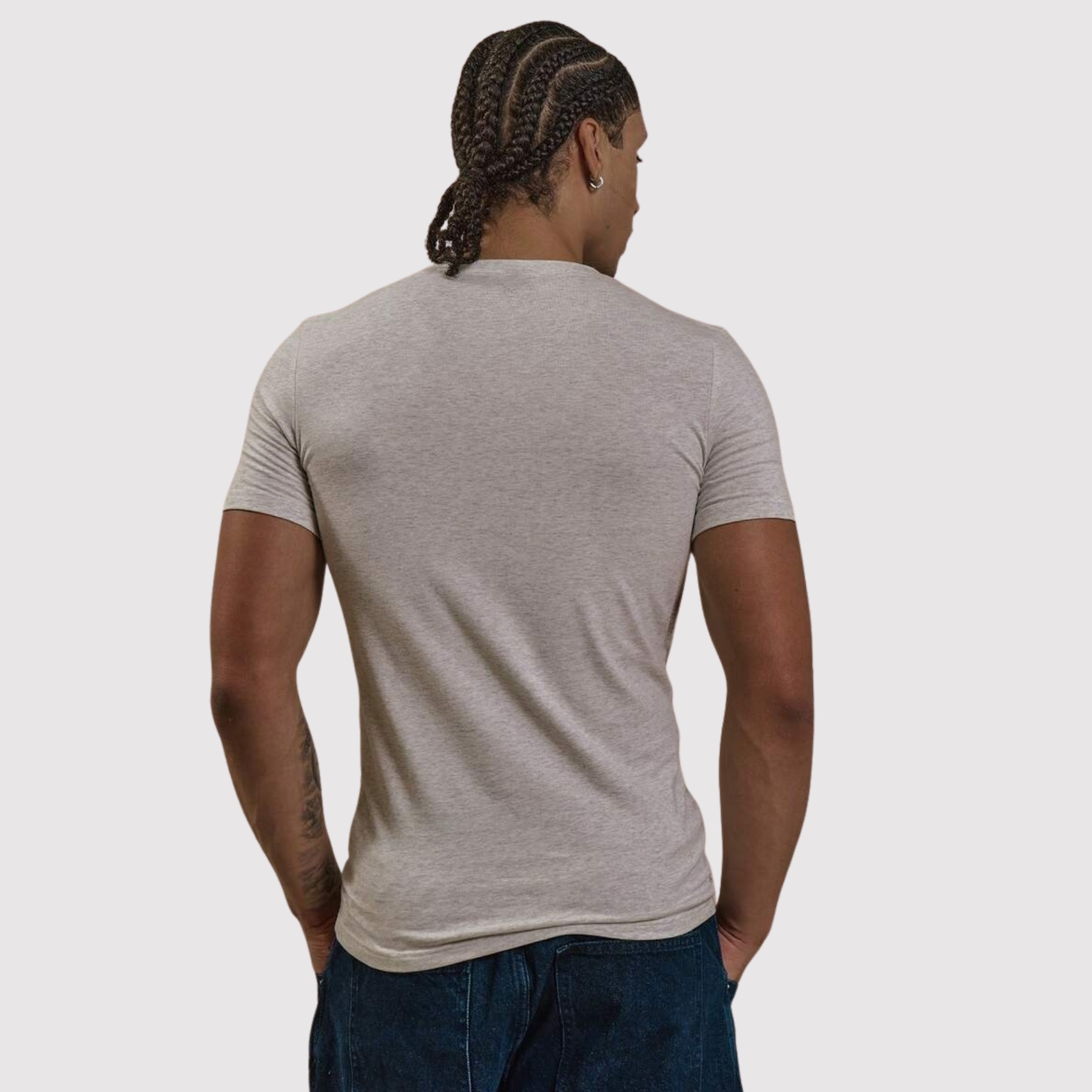 Smooth Knit Short Sleeve Crew T Shirt For Men