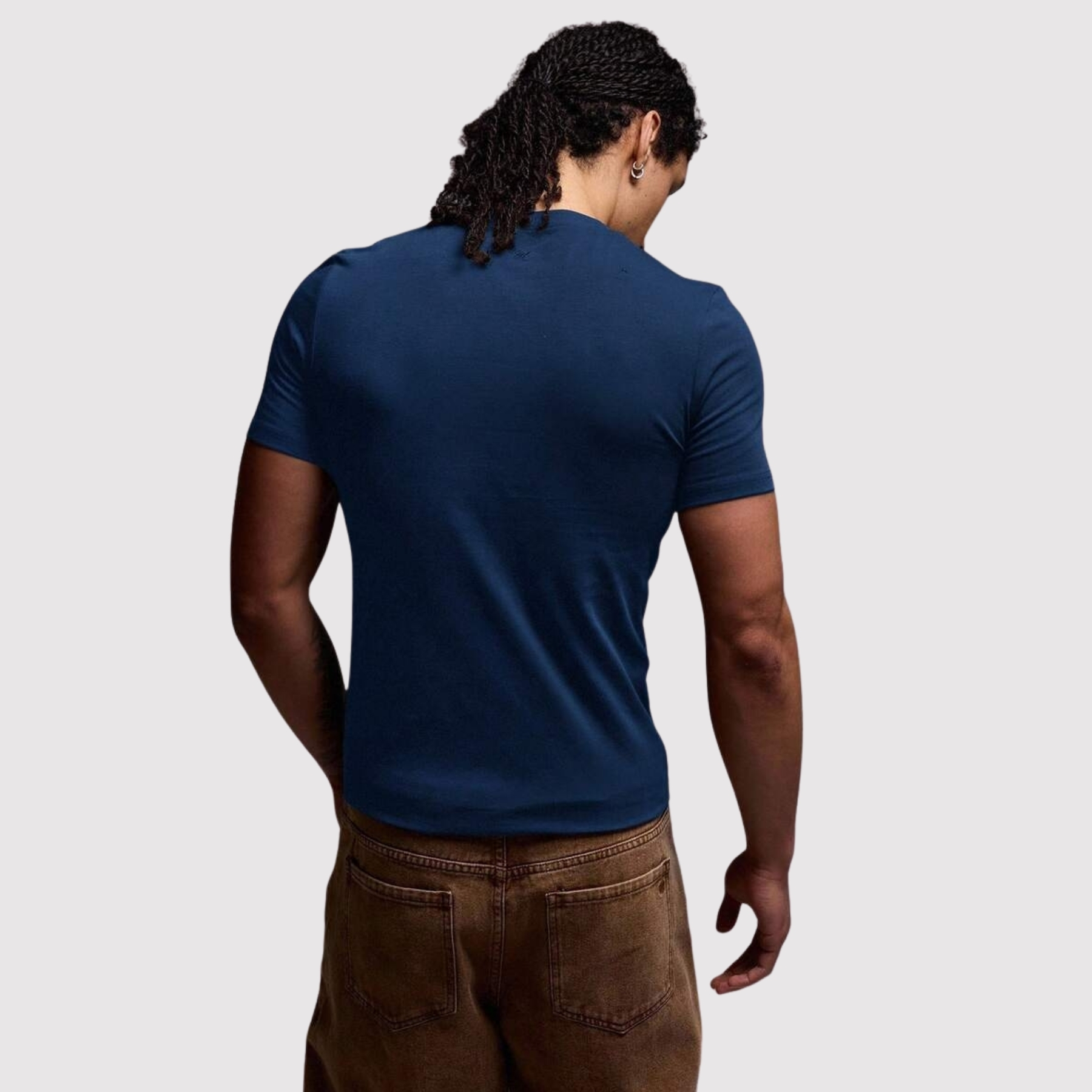 Smooth Knit Short Sleeve Crew T Shirt For Men