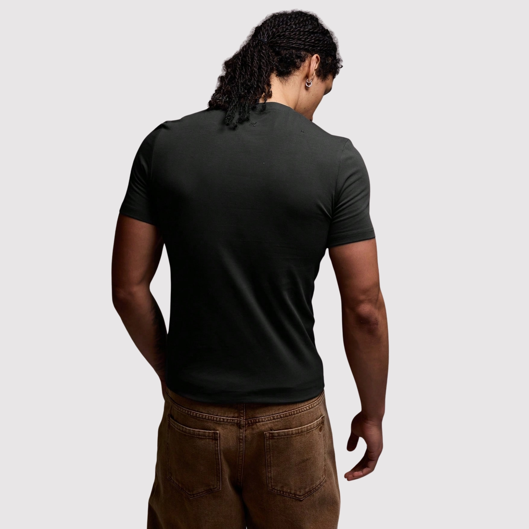 Smooth Knit Short Sleeve Crew T Shirt For Men
