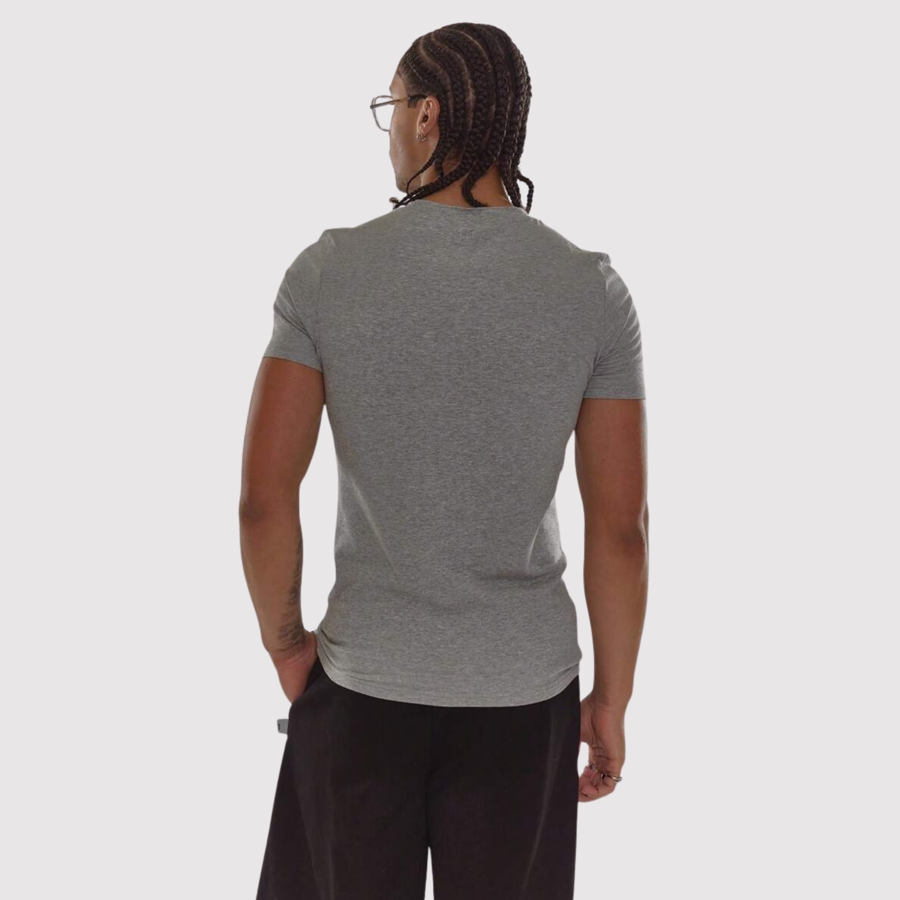 Smooth Knit Short Sleeve Crew T Shirt For Men
