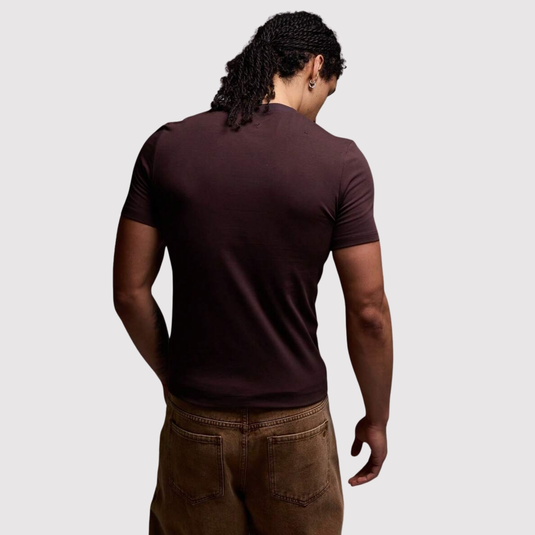 Smooth Knit Short Sleeve Crew T Shirt For Men