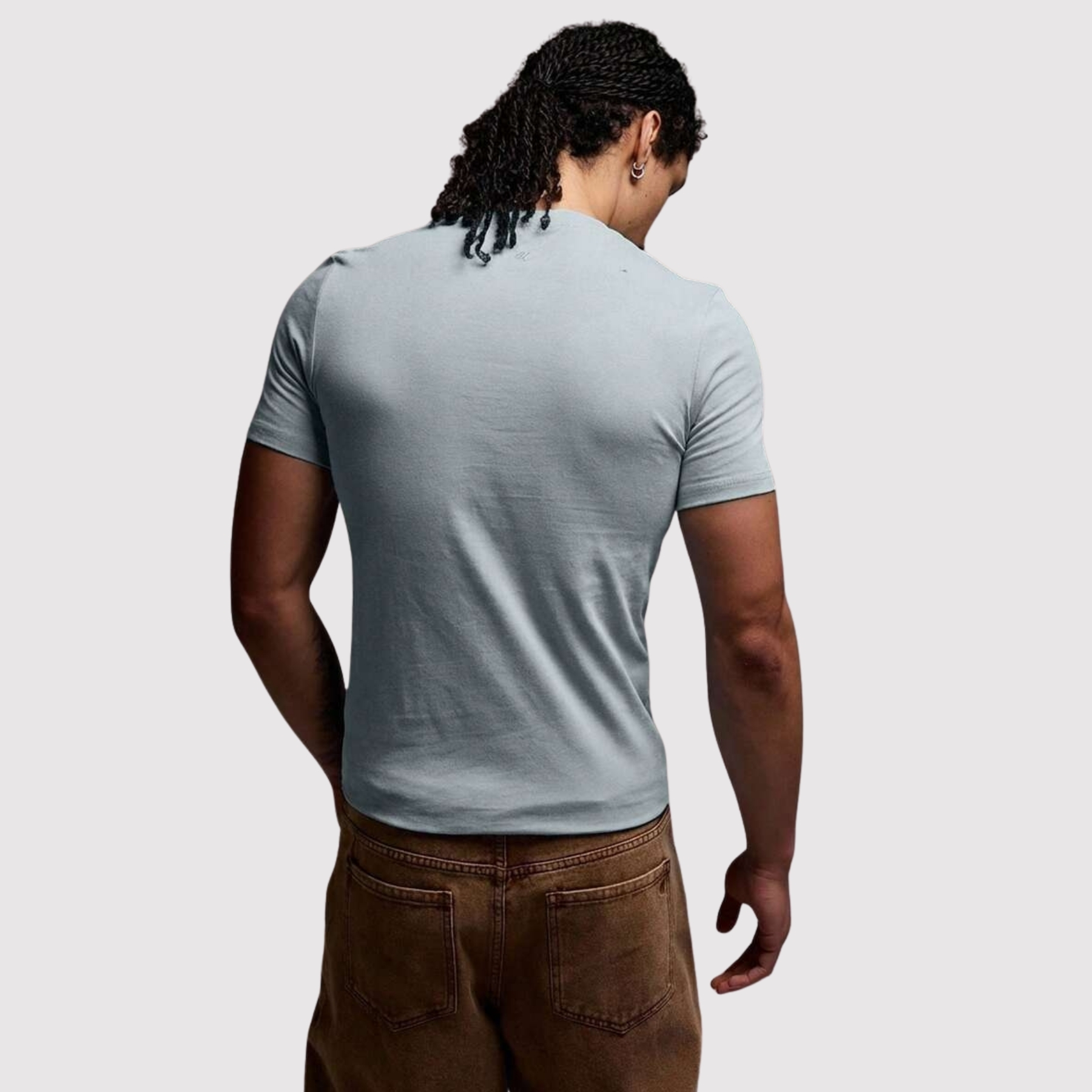 Smooth Knit Short Sleeve Crew T Shirt For Men