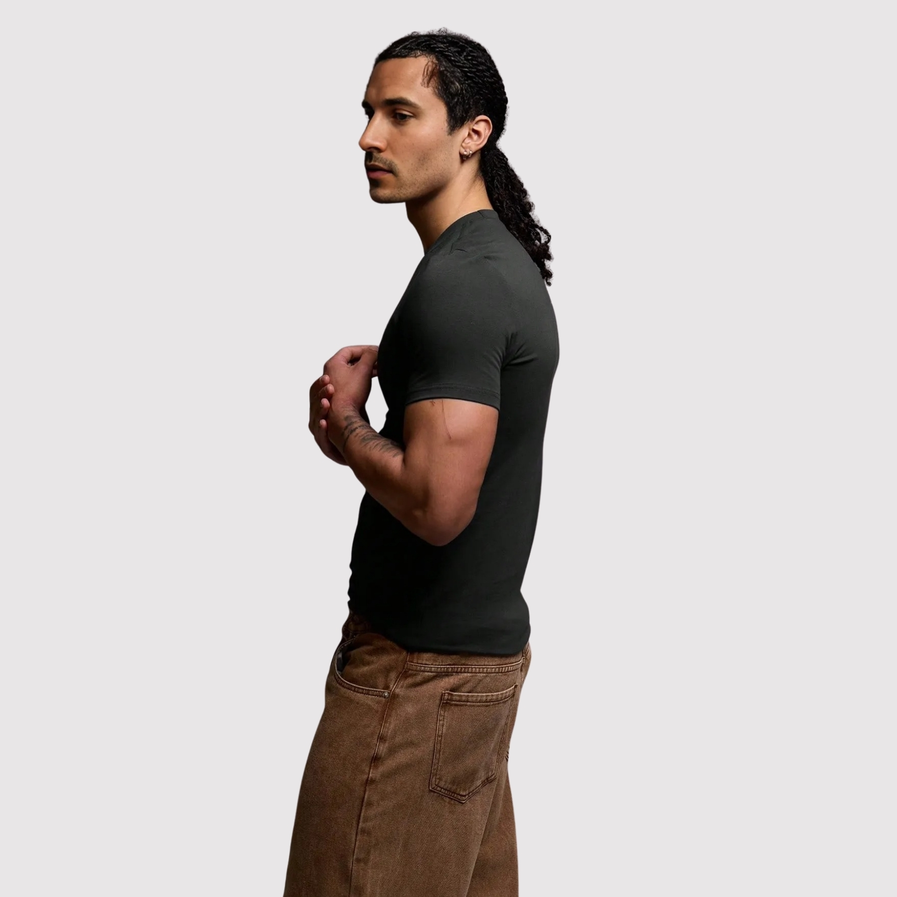 Smooth Knit Short Sleeve Crew T Shirt For Men