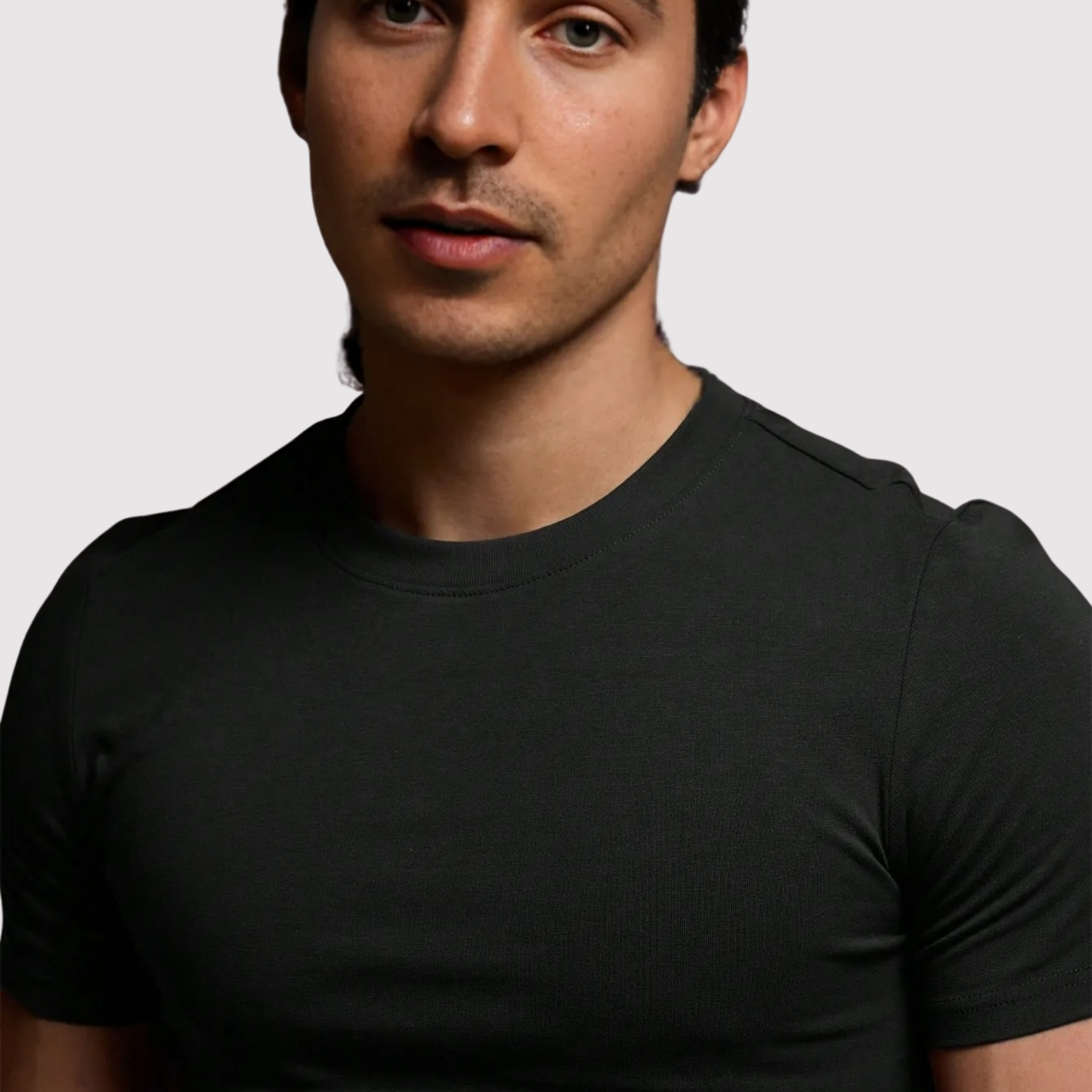 Smooth Knit Short Sleeve Crew T Shirt For Men