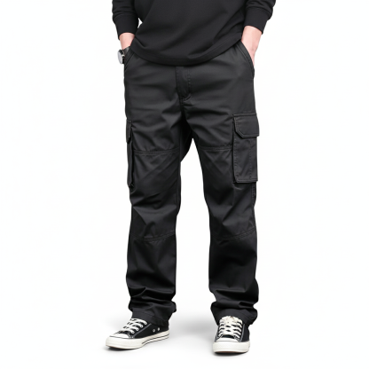 Solid Color Cargo Pants With Pockets For Men