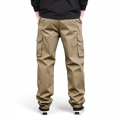 Solid Color Cargo Pants With Pockets For Men