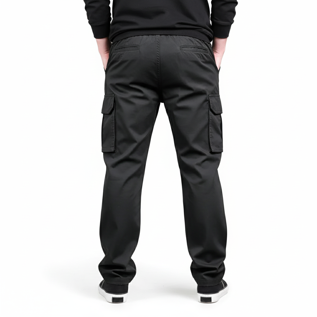 Solid Color Cargo Pants With Pockets For Men