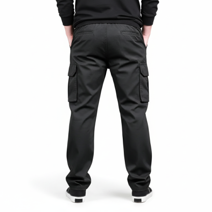 Solid Color Cargo Pants With Pockets For Men