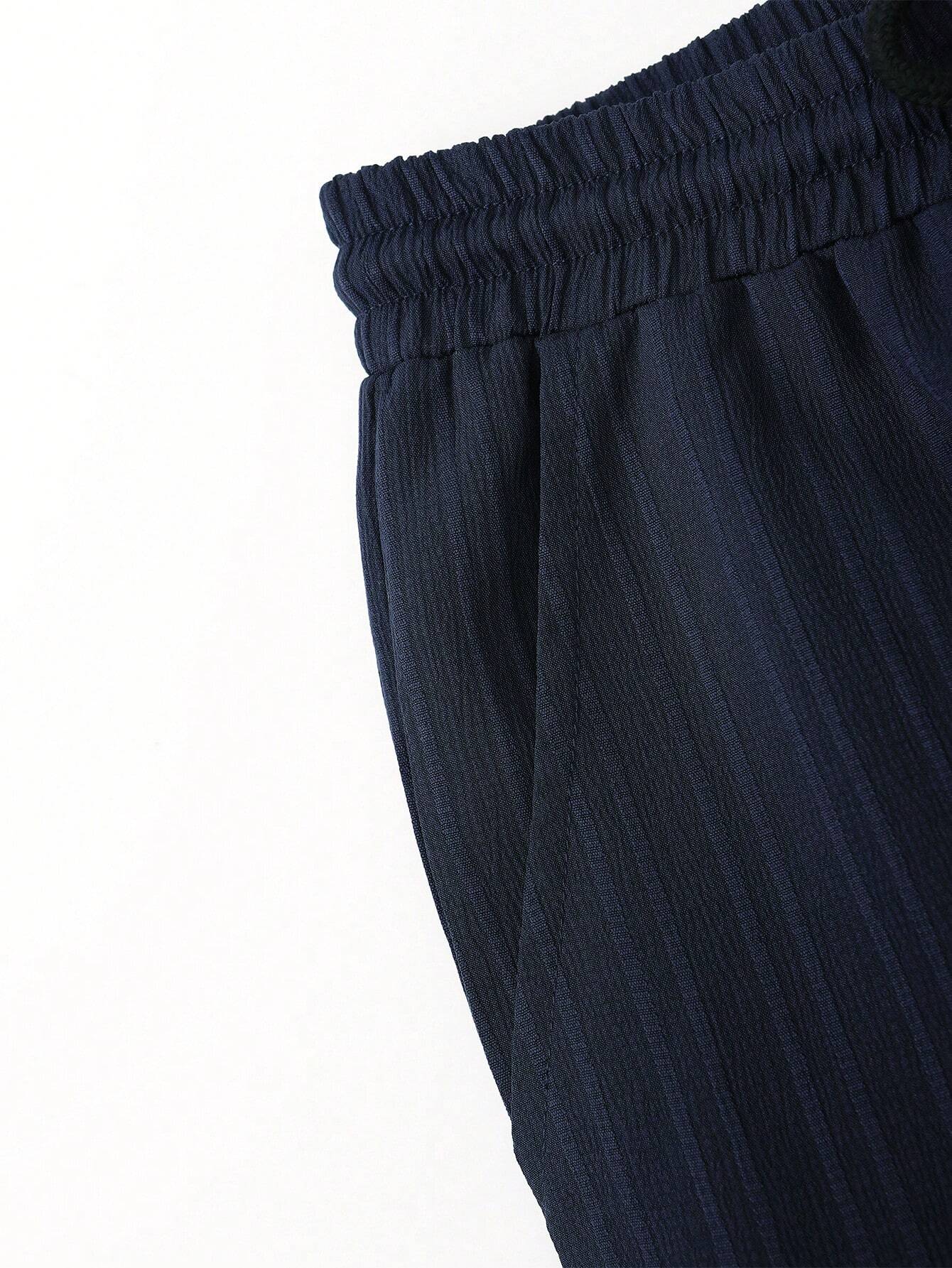 Button Up Shirt And Drawstring Pants-Vacay Outfit