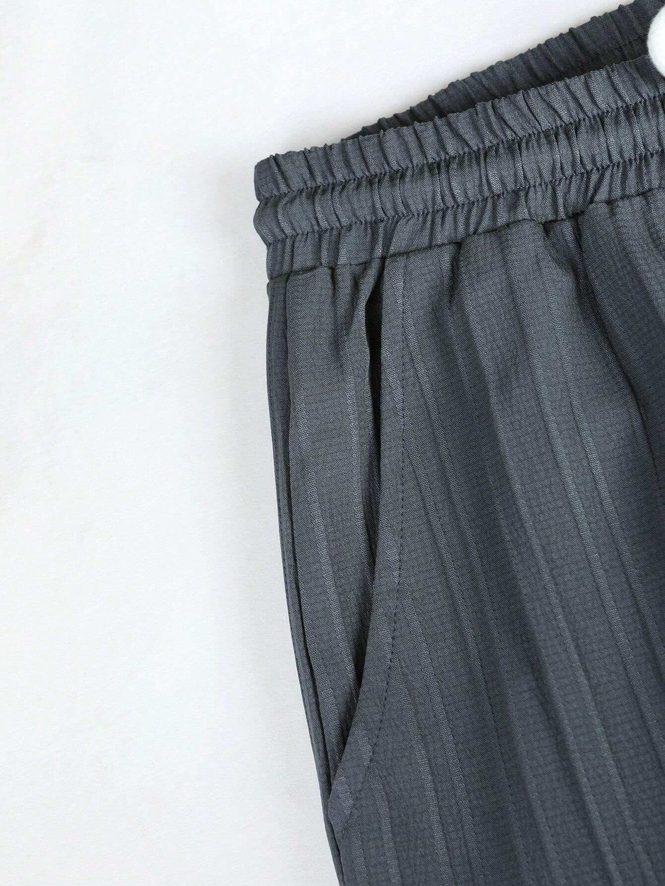 Button Up Shirt And Drawstring Pants-Vacay Outfit