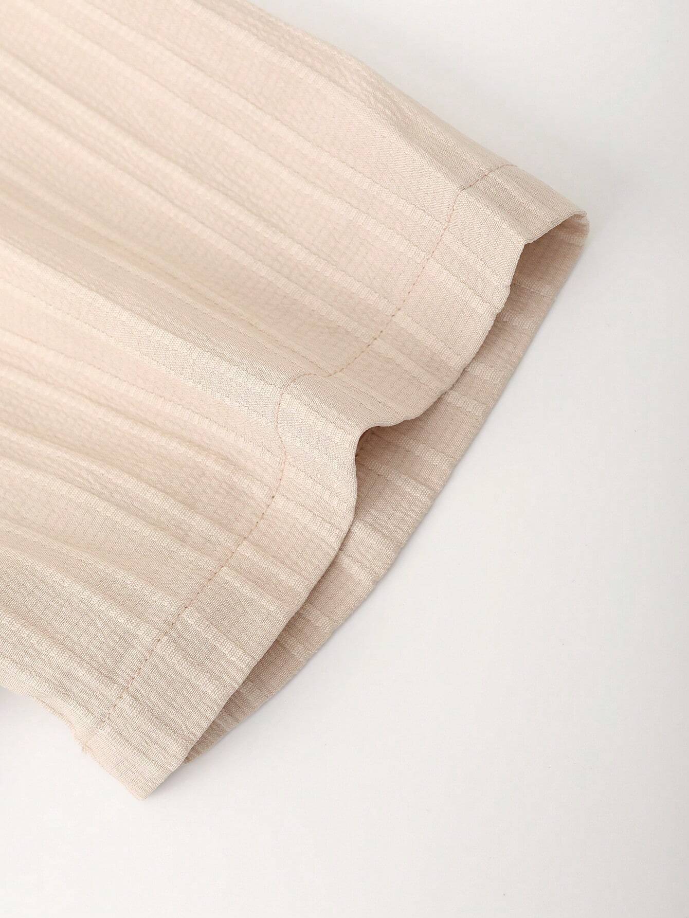 Button Up Shirt And Drawstring Pants-Vacay Outfit