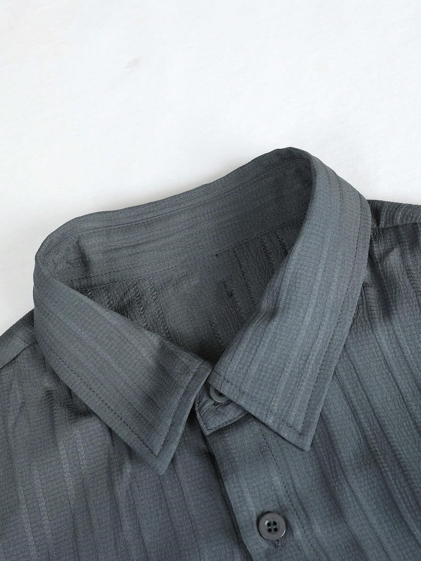 Button Up Shirt And Drawstring Pants-Vacay Outfit