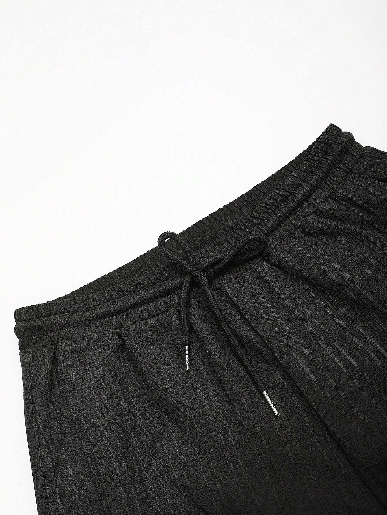 Button Up Shirt And Drawstring Pants-Vacay Outfit