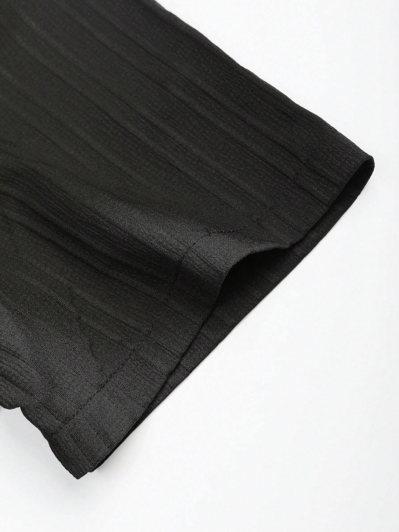 Button Up Shirt And Drawstring Pants-Vacay Outfit