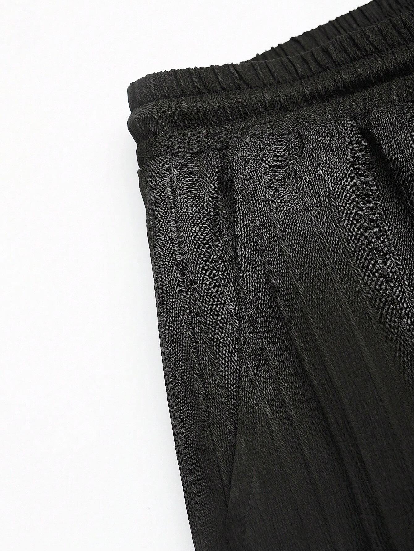 Button Up Shirt And Drawstring Pants-Vacay Outfit