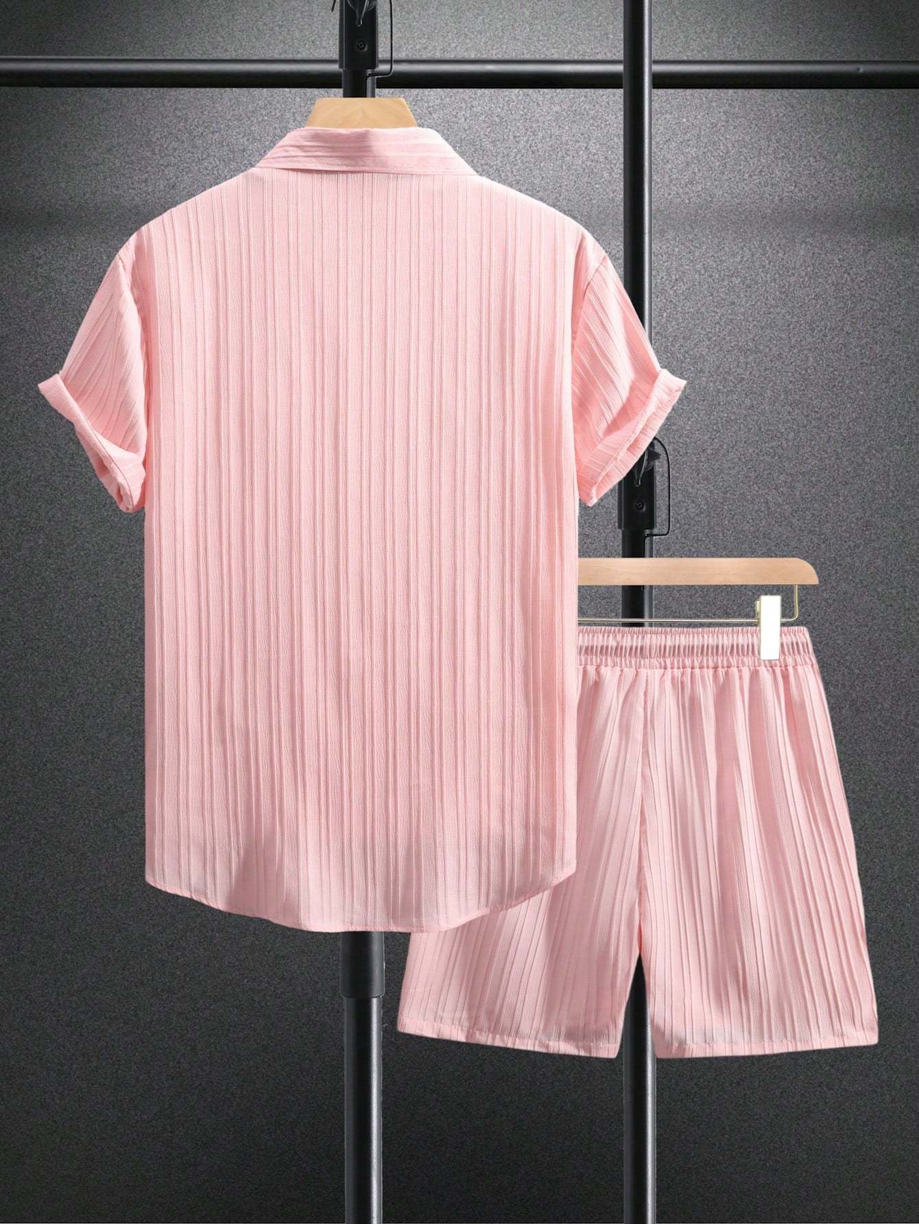 Monochrome Moods Shirt and Shorts Combo Set-Vacay Outfit