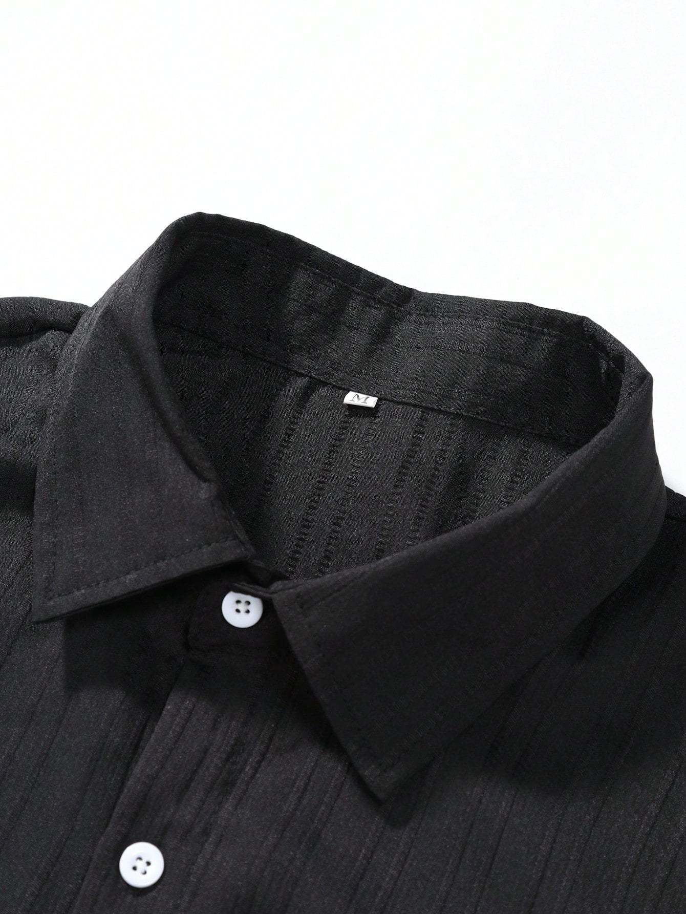 Monochrome Moods Shirt and Shorts Combo Set-Vacay Outfit