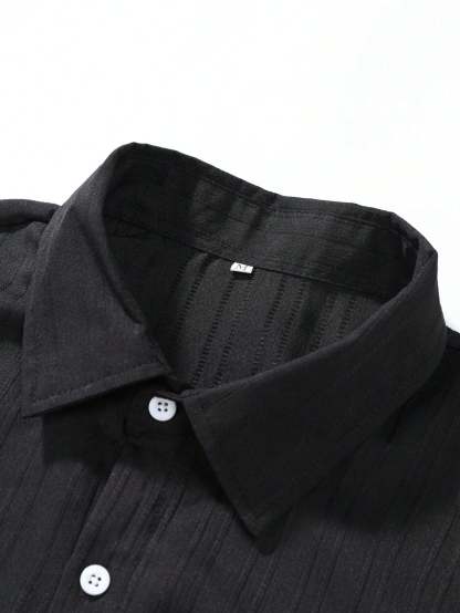 Monochrome Moods Shirt and Shorts Combo Set-Vacay Outfit