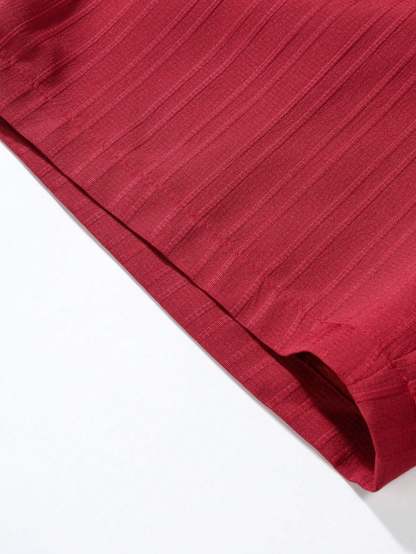 Monochrome Moods Shirt and Shorts Combo Set-Vacay Outfit