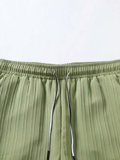 Monochrome Moods Shirt and Shorts Combo Set-Vacay Outfit