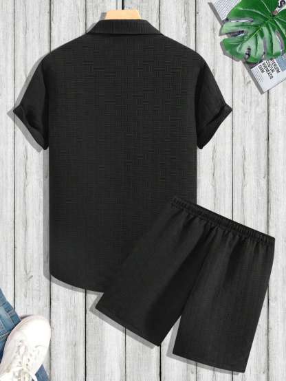 Plain Shirt And Shorts Set-Vacay Outfit
