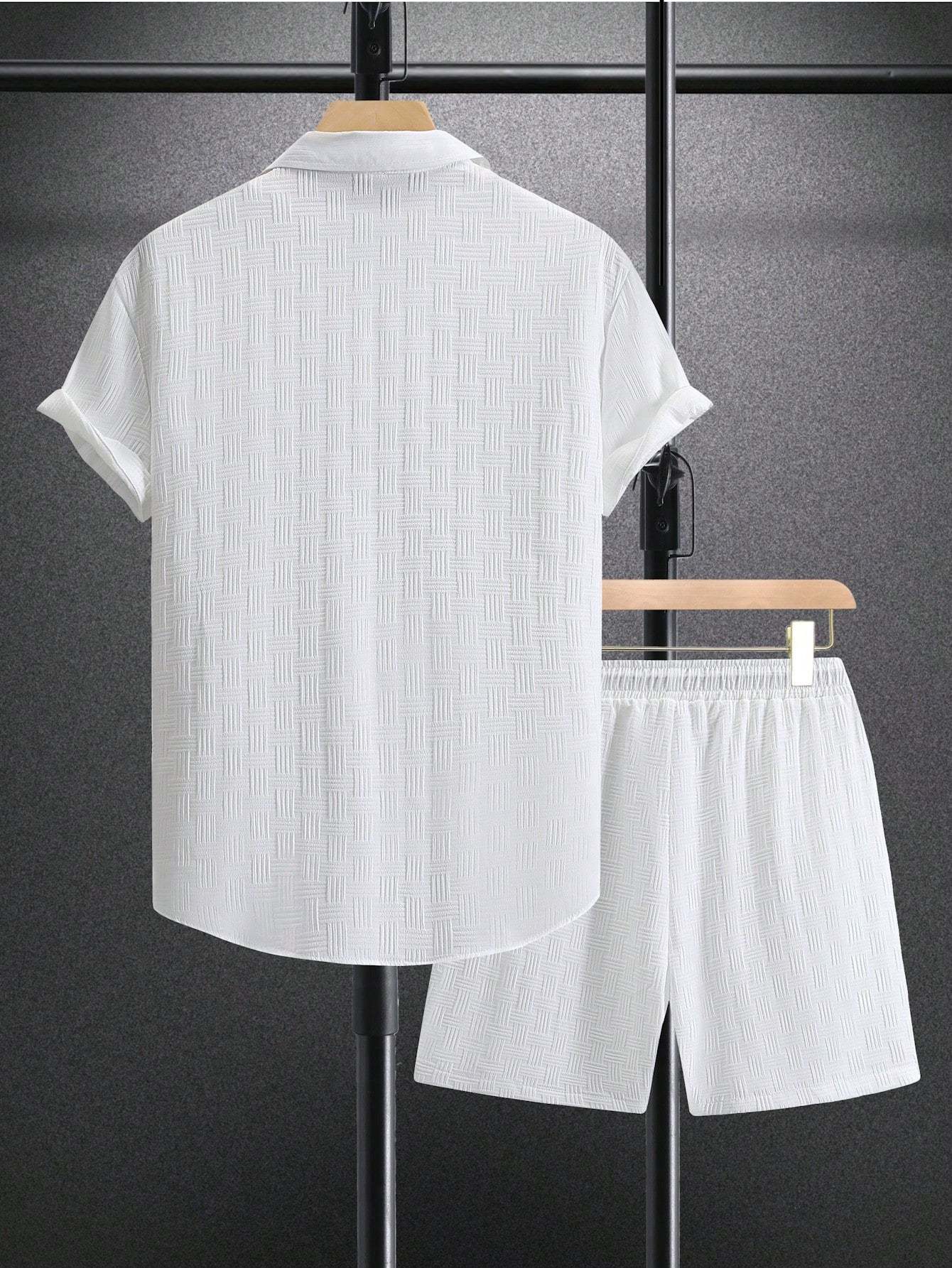 Plain Shirt And Shorts Set-Vacay Outfit