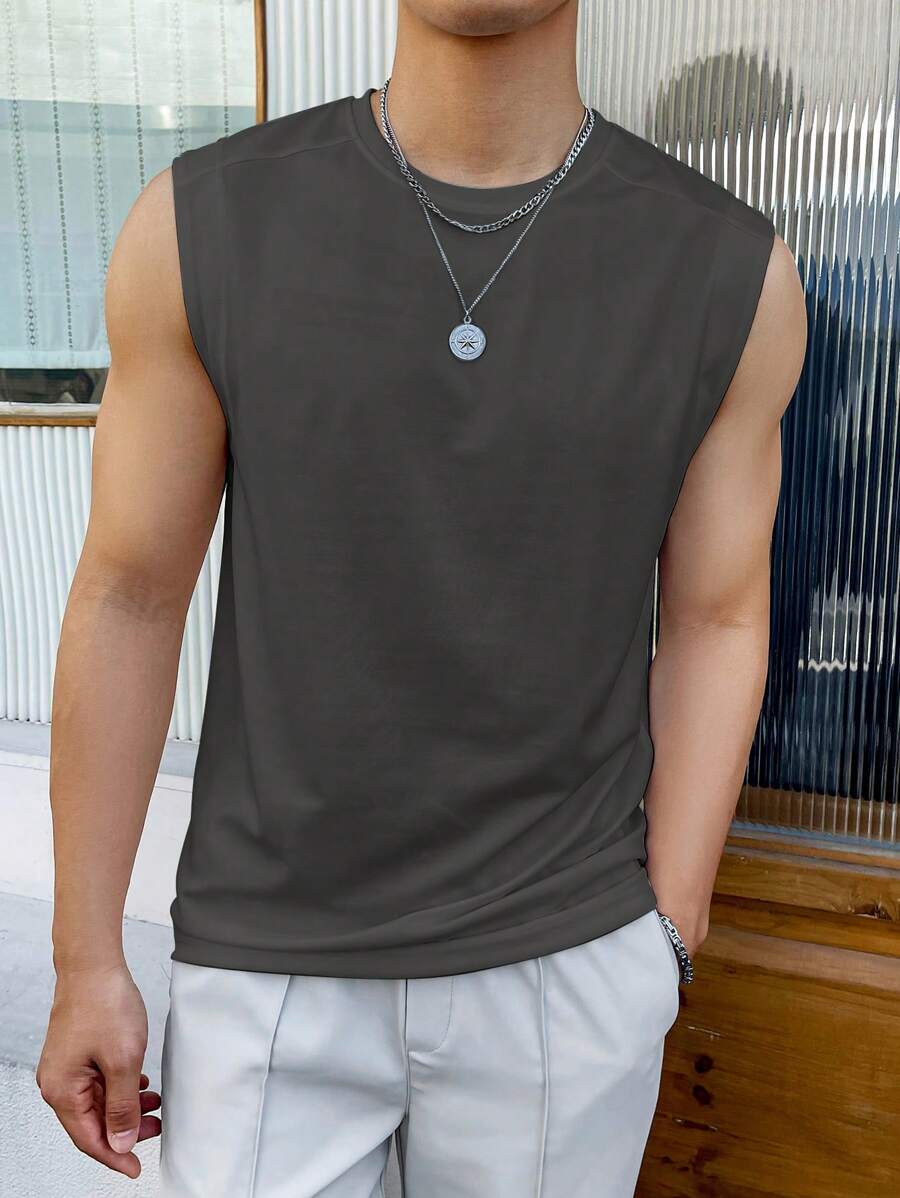 Solid Color Tank Top-Vacay Outfit