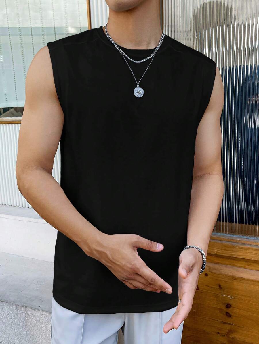 Solid Color Tank Top-Vacay Outfit