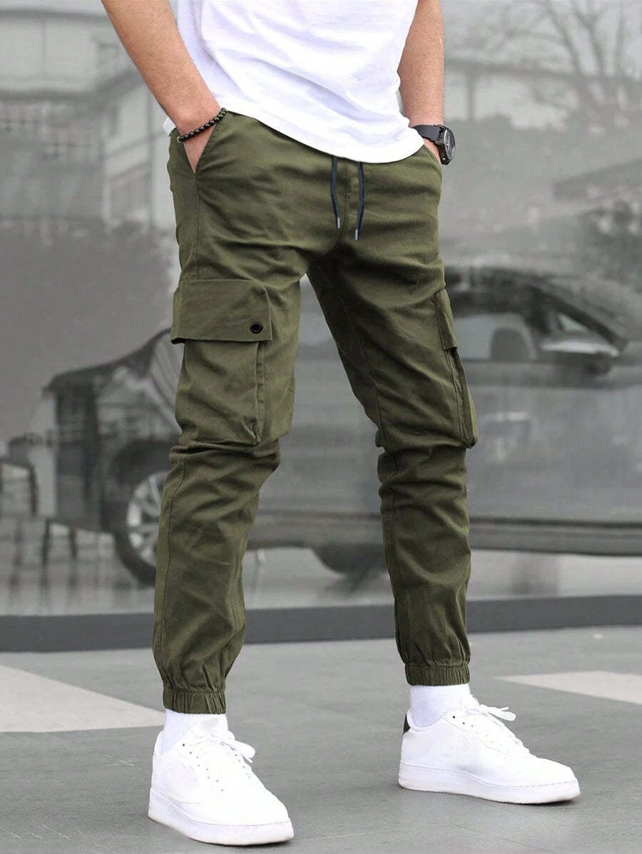 Street Style Plain Cargo Pants-Vacay Outfit