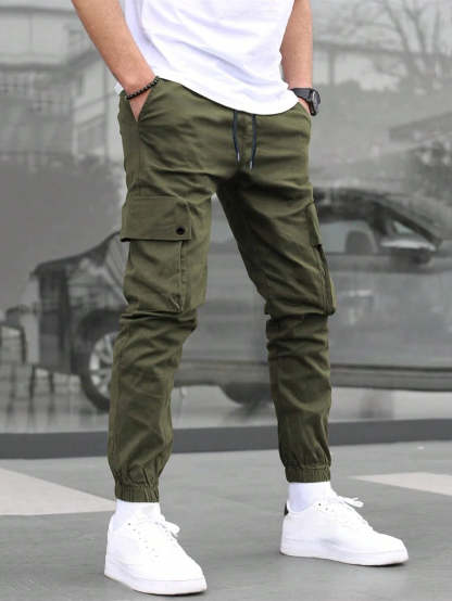 Street Style Plain Cargo Pants-Vacay Outfit