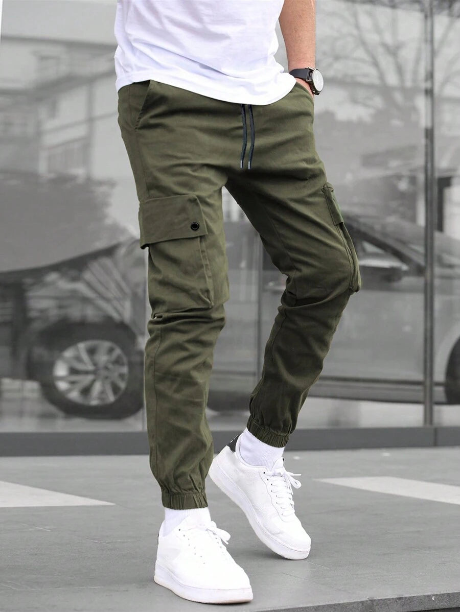 Street Style Plain Cargo Pants-Vacay Outfit